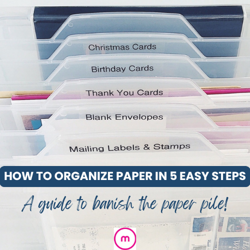 organized greeting cards