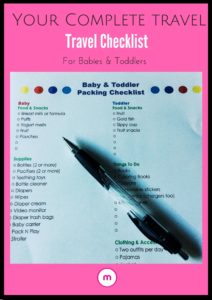 Baby & Toddler Travel Checklist - Organized Marie