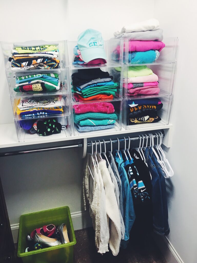 organizing a small closet