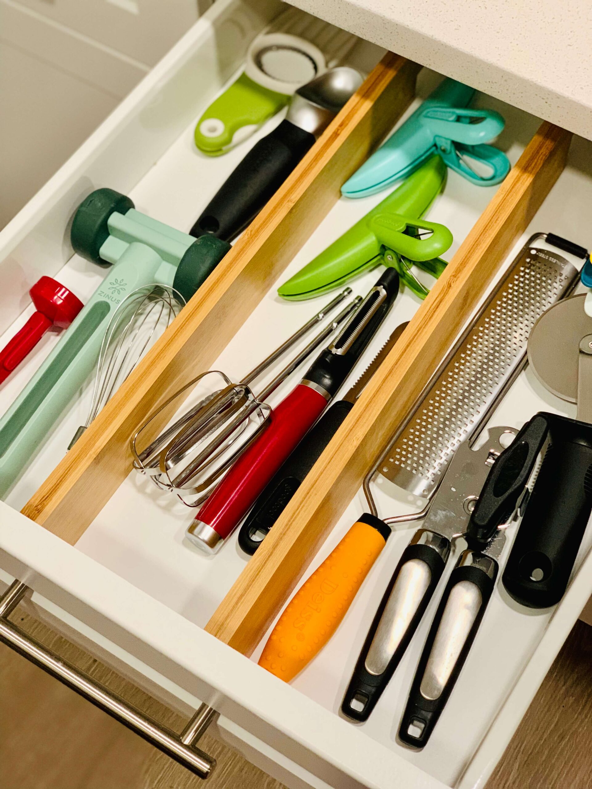 How To Organize Kitchen Cabinets and Drawers - Organized Marie