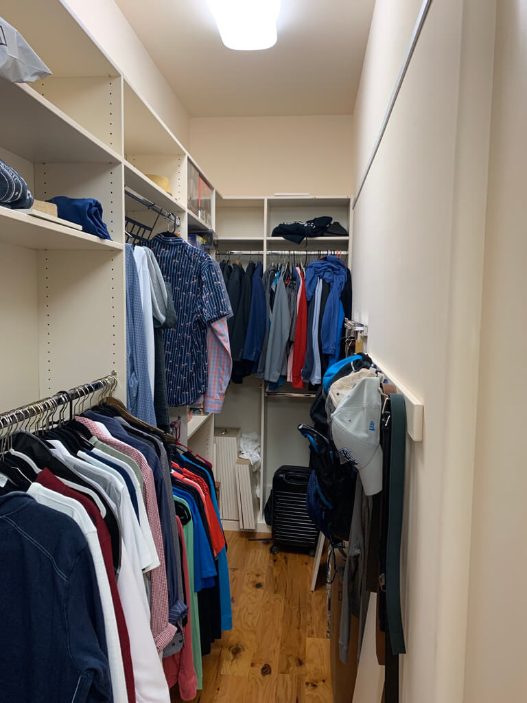 before and after closet