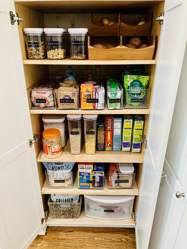 how to organize pantry deep shelves