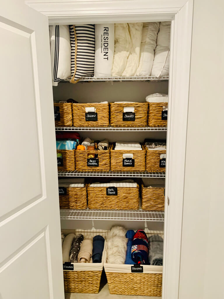 linen closet storage bins