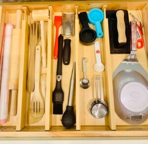 how to use drawer dividers to organize kitchen utensils, professional home organization, Organized Marie