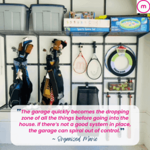 how to organize a garage, professional home organizer, Organized Marie, Charlotte, NC
