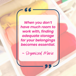 how to organize small spaces, professional home organizer, Organized Marie