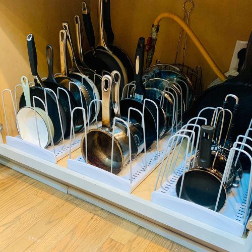 how to organize pots and pans in kitchen cabinets, professional organizer tips, Organized Marie